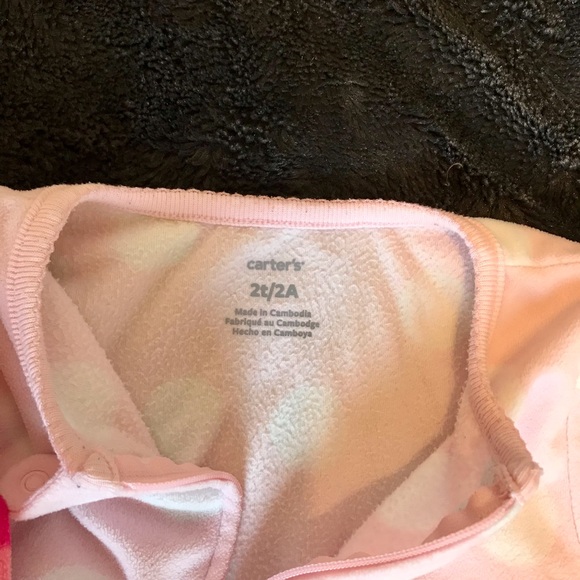 Set of 2 Carter's Pink Footed Sleepers - Picture 9 of 9